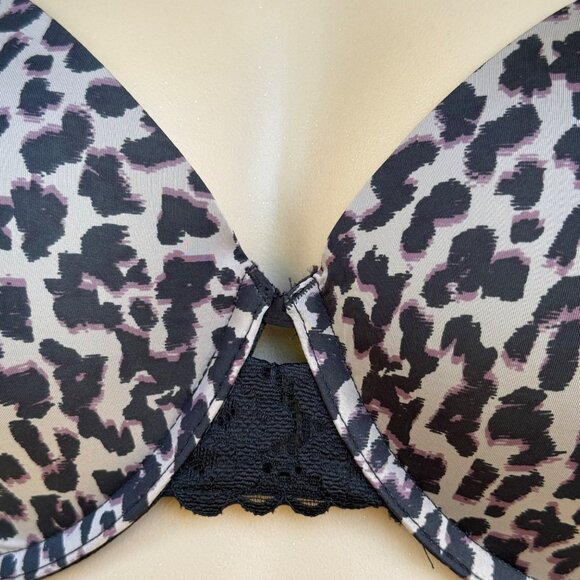 Maidenform 36C T-Shirt Bra SmartZone Cups & Convertible Straps Leopard Print New - Picture 9 of 16